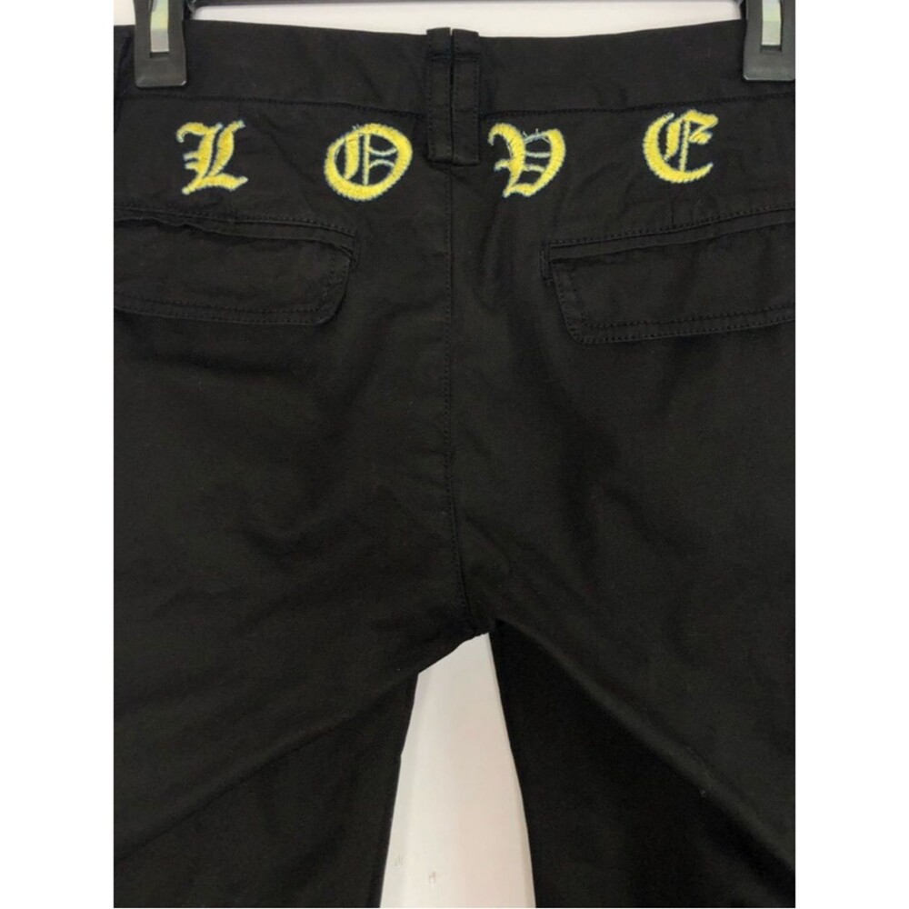 Johnny Was Black Crop Embroidered Cargo Pants M EUC - Picture 5 of 16